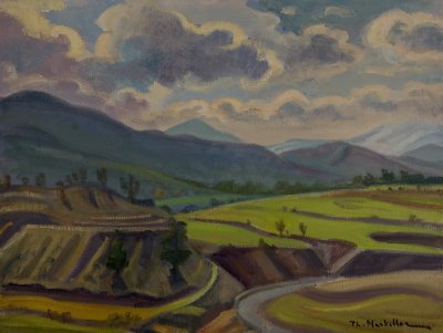 Cypriot Landscape — Oil painting, Canvas, 46.00×61.00cm — Theodoros Markellos